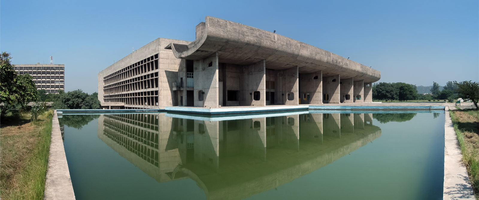 The Palace of Assembly, which is the Legislative Assembly, in Chandigarh