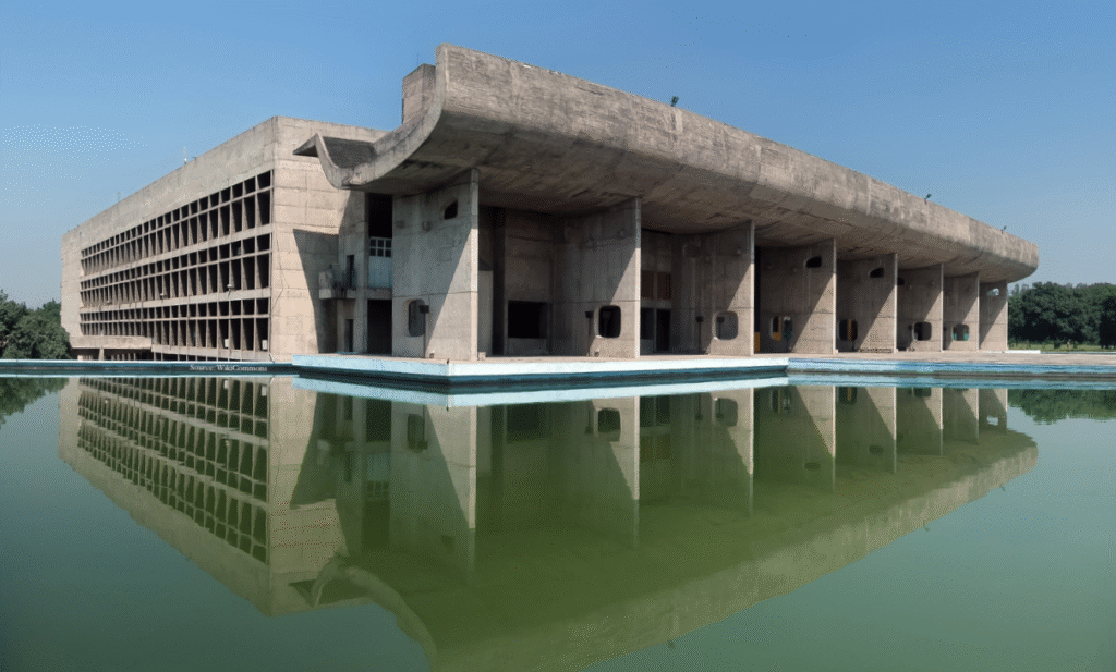 The Palace of Assembly, which is the Legislative Assembly, in Chandigarh