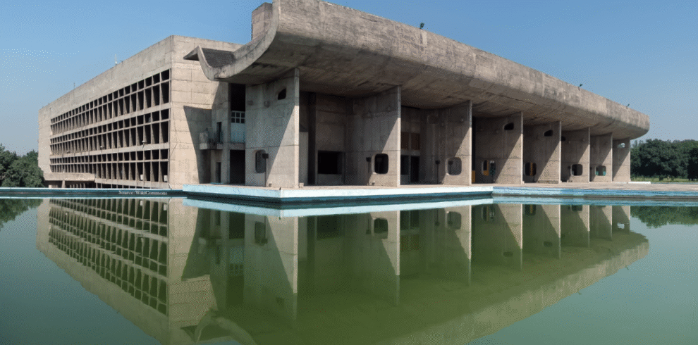 The Palace of Assembly, which is the Legislative Assembly, in Chandigarh